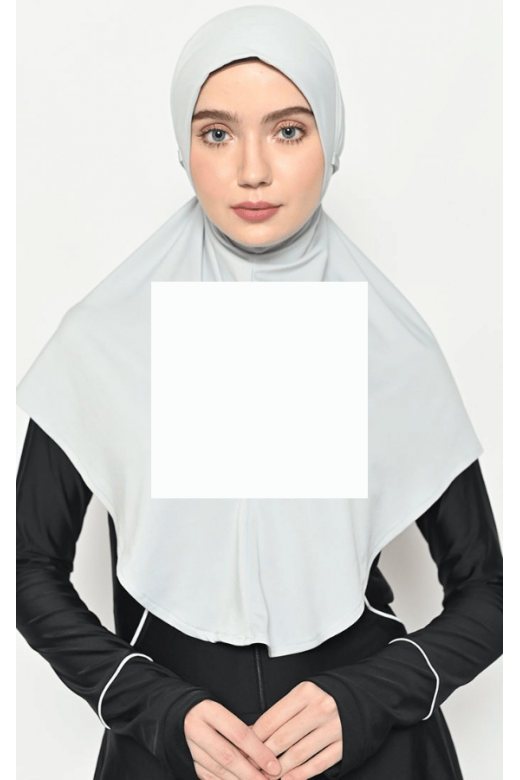 Bergo Mirae Hijab Sporty Silver